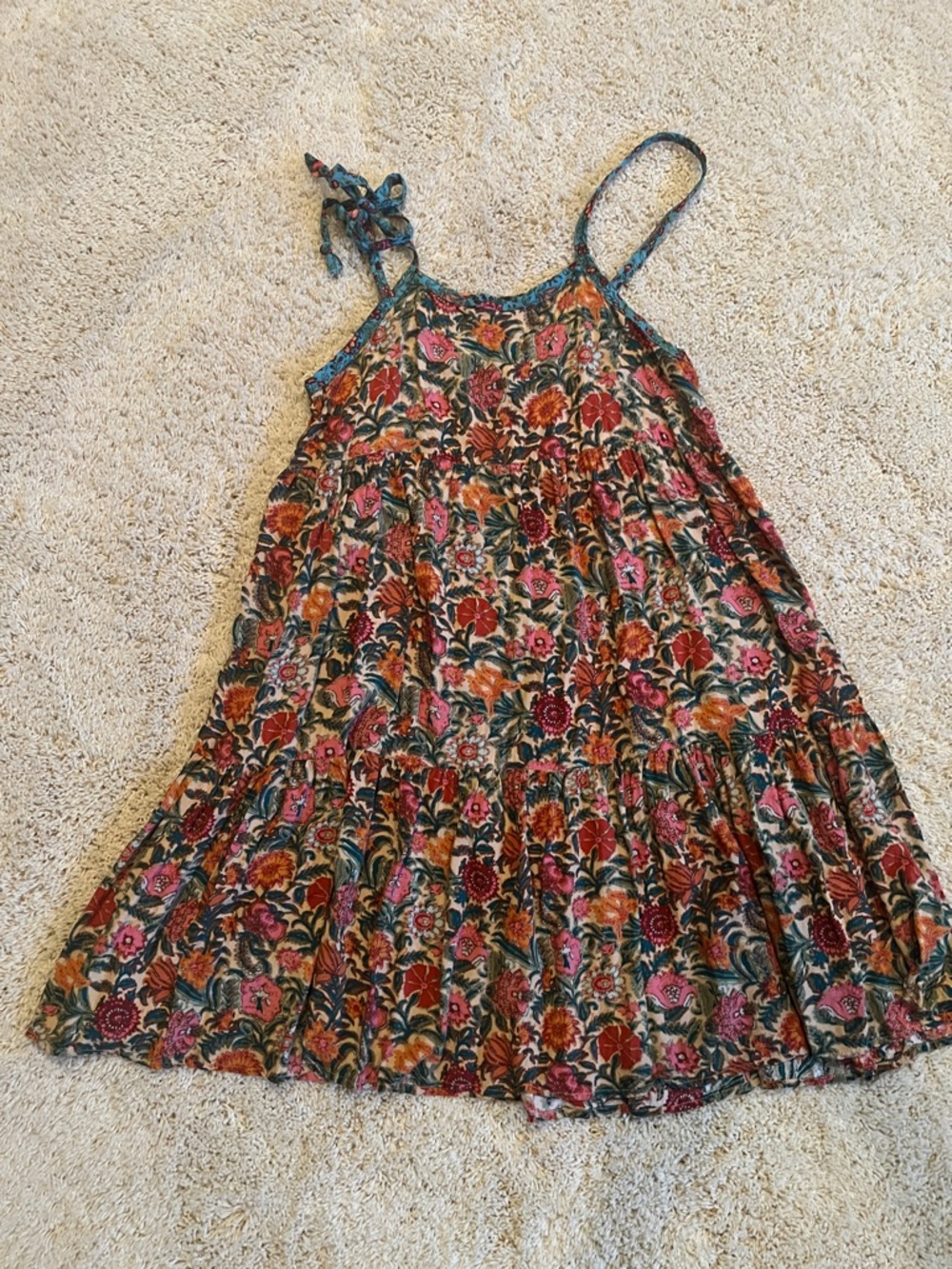 NATURAL LIFE Floral Midi Dress in Teal, Pink, Rust - Picture 2 of 9